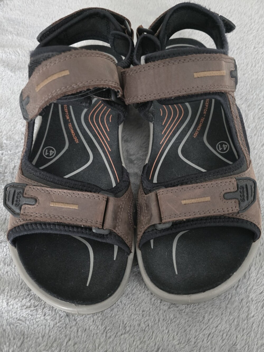ECCO Men's Yucatan Offroad Hiking Sandals Espresso Brown Black Size 41 US 7
